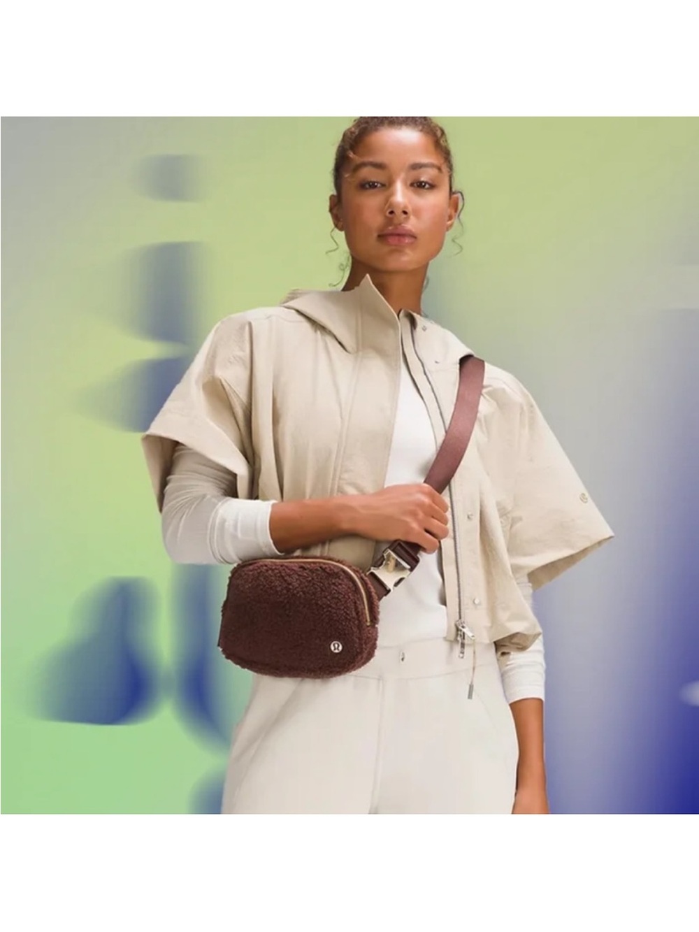 lululemon athletica Brown Sherpa Crossbody Bag